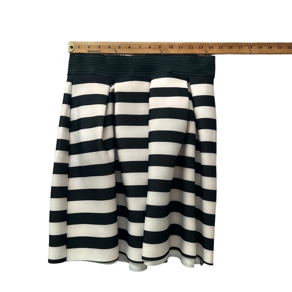 Soprano | Black & White Stripe Circle Skirt | Size L | Made in USA - Picture 5 of 9